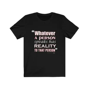 Reality, Women's Black Tee
