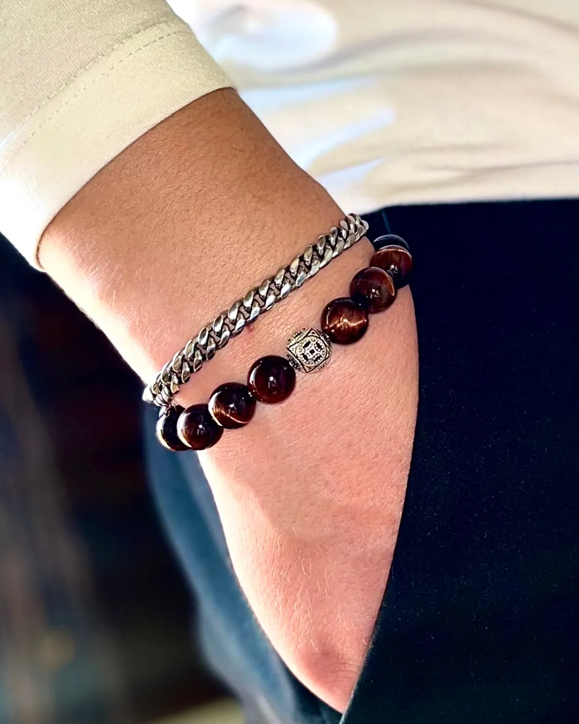 Red Tiger's Eye Silver