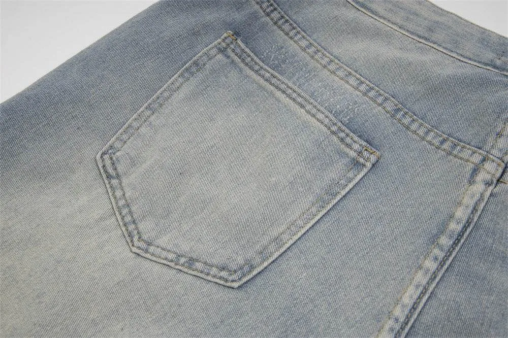 Ripped Denim Shorts For Men And Women