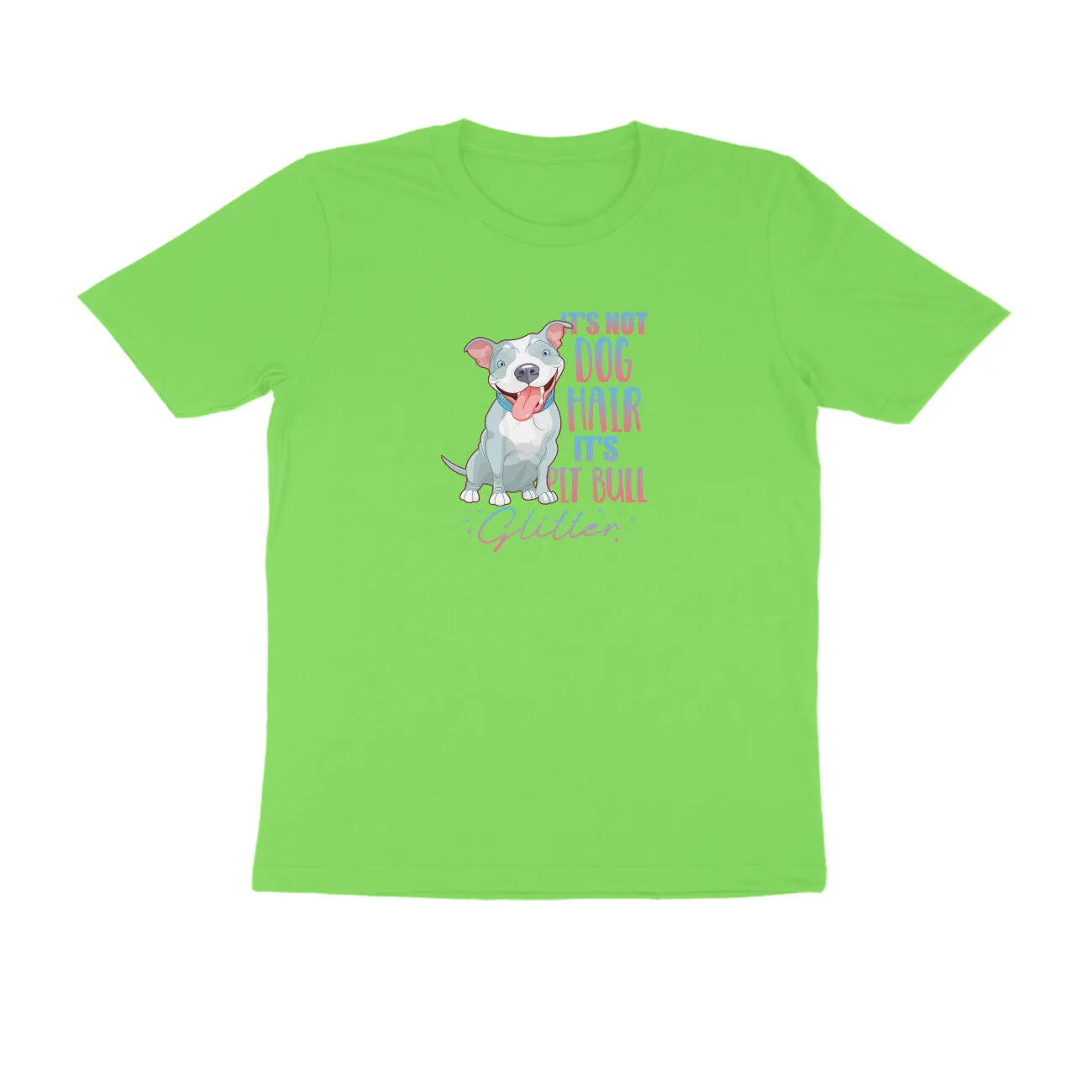 Round Neck T-Shirt (Men) - Pitbull Glitter (9 Colours)