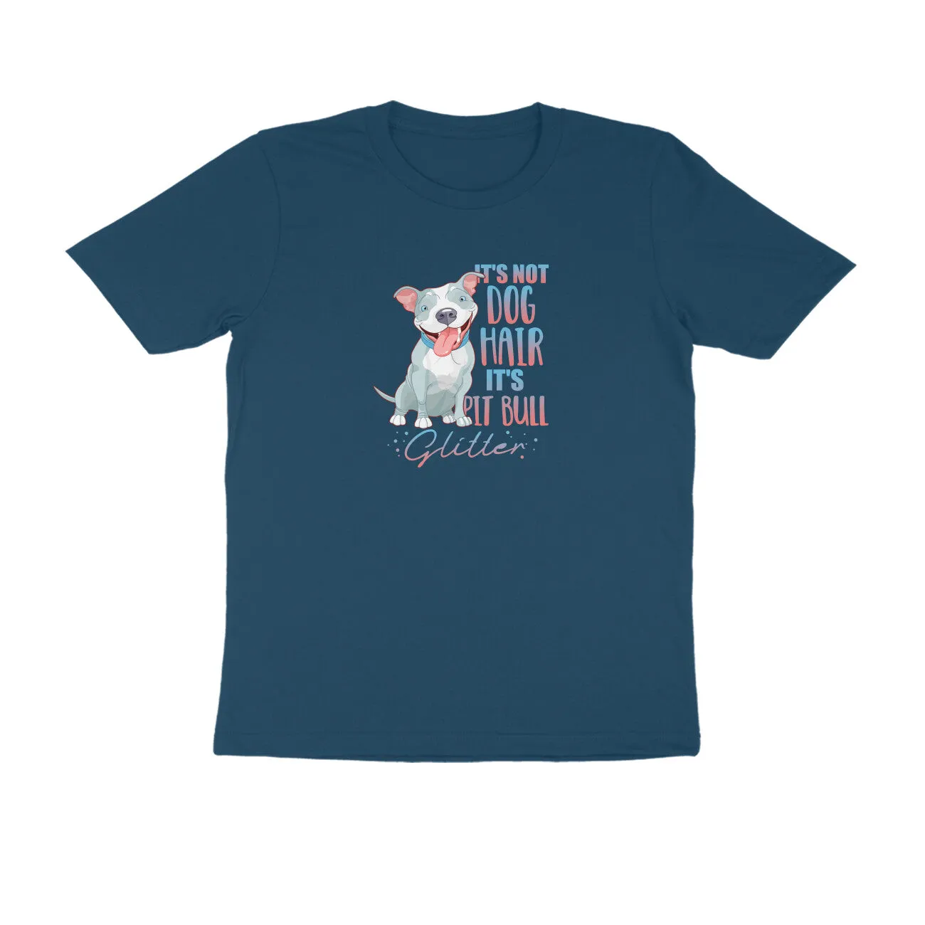 Round Neck T-Shirt (Men) - Pitbull Glitter (9 Colours)