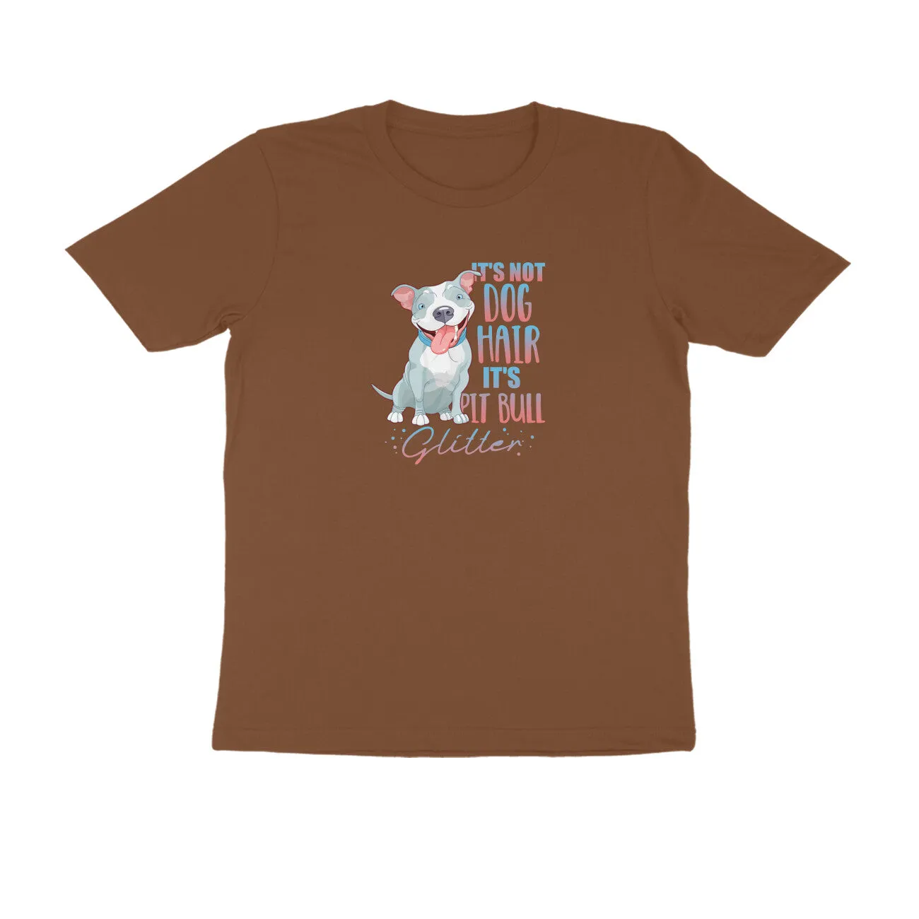 Round Neck T-Shirt (Men) - Pitbull Glitter (9 Colours)