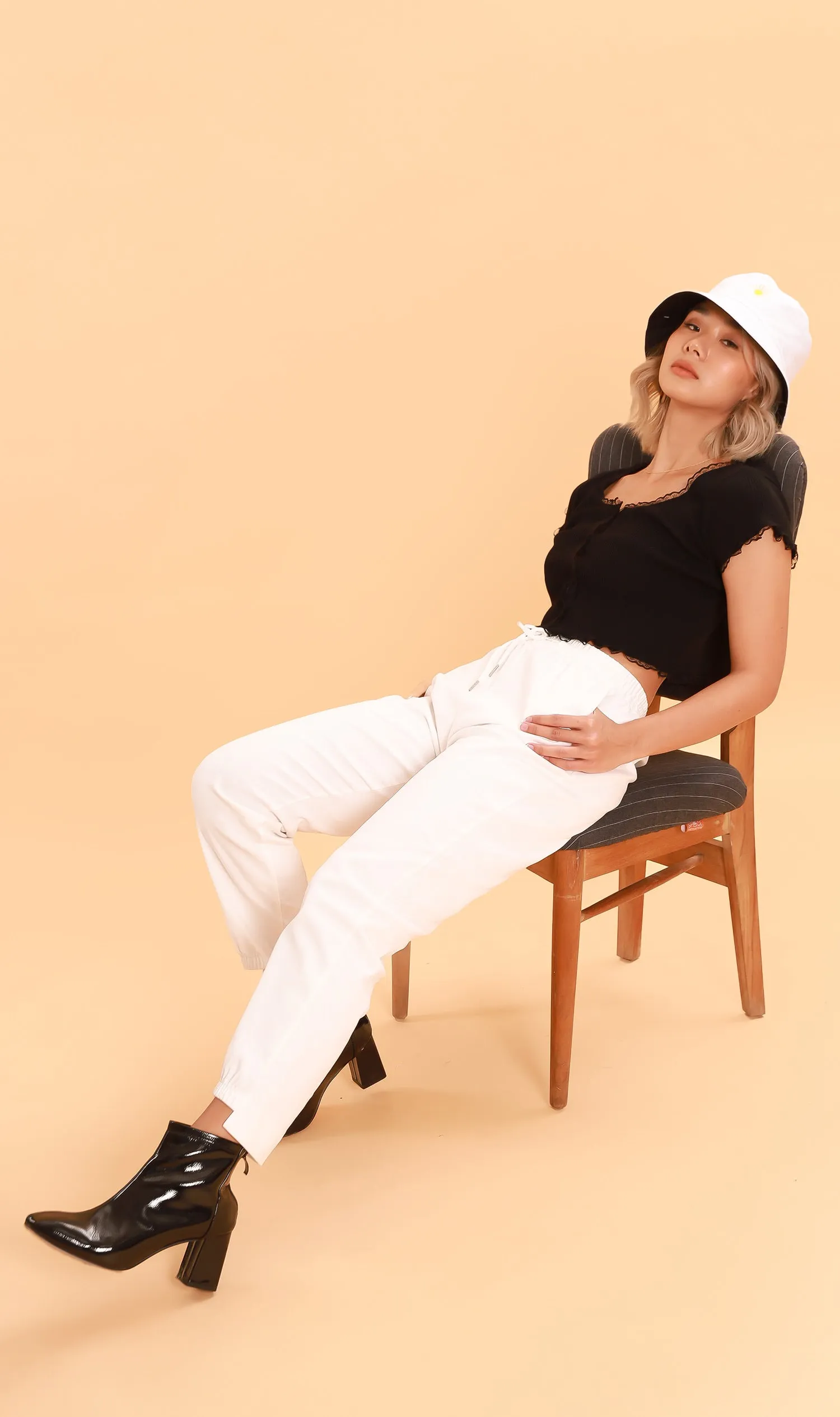 SHANNON Drawstring Pants (White)
