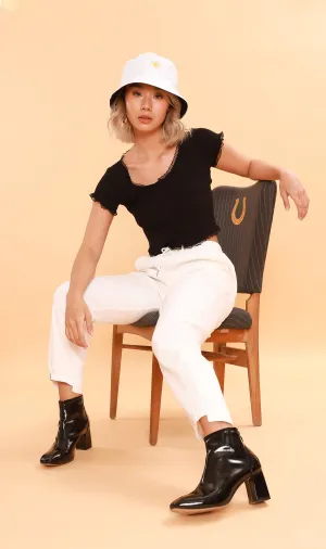 SHANNON Drawstring Pants (White)