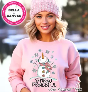 Snow Peaceful Snowman Winter Tee or Sweatshirt