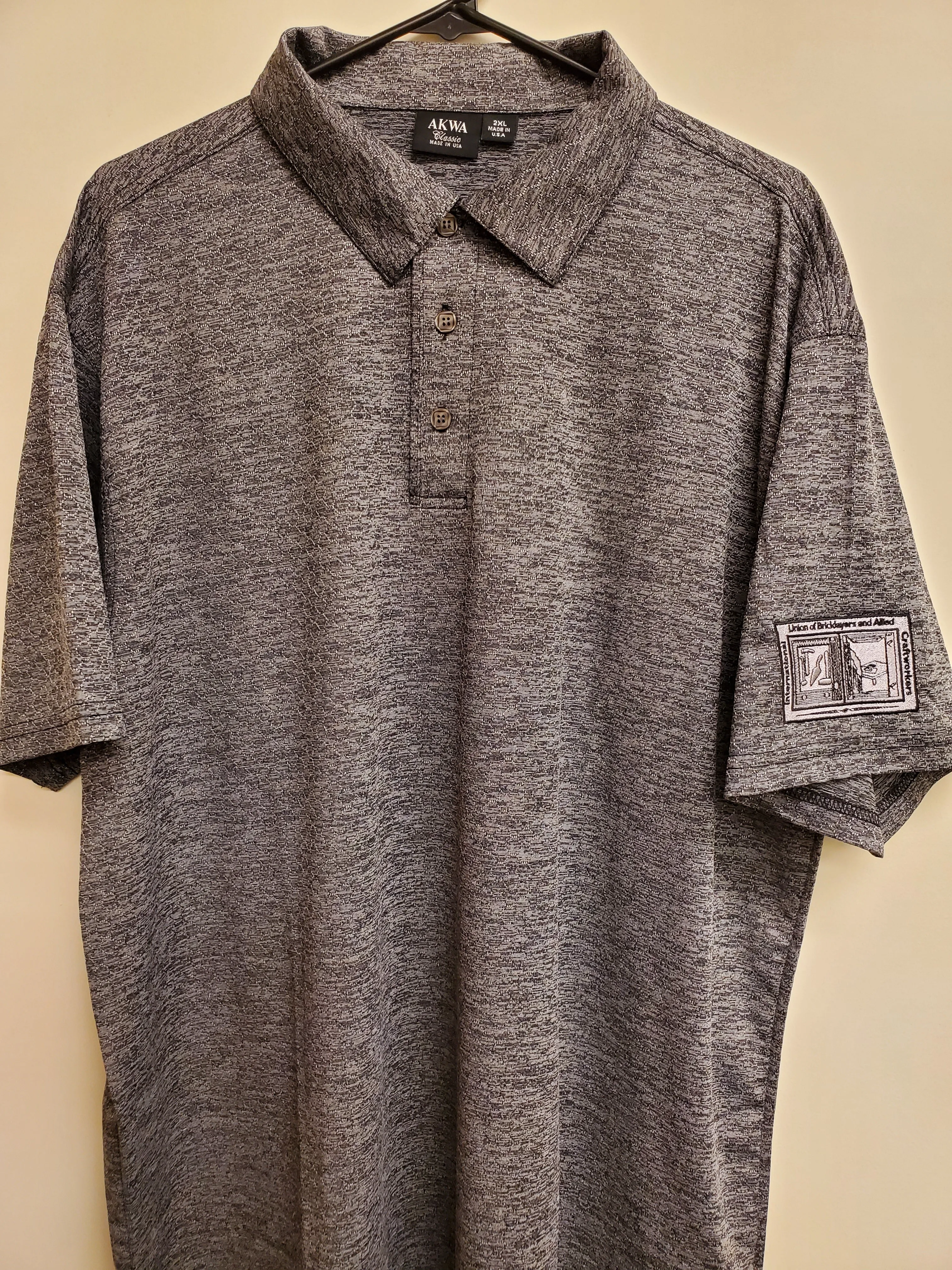 SO16- MEN'S HONEYCOMB JACQUARD POLO - CHARCOAL