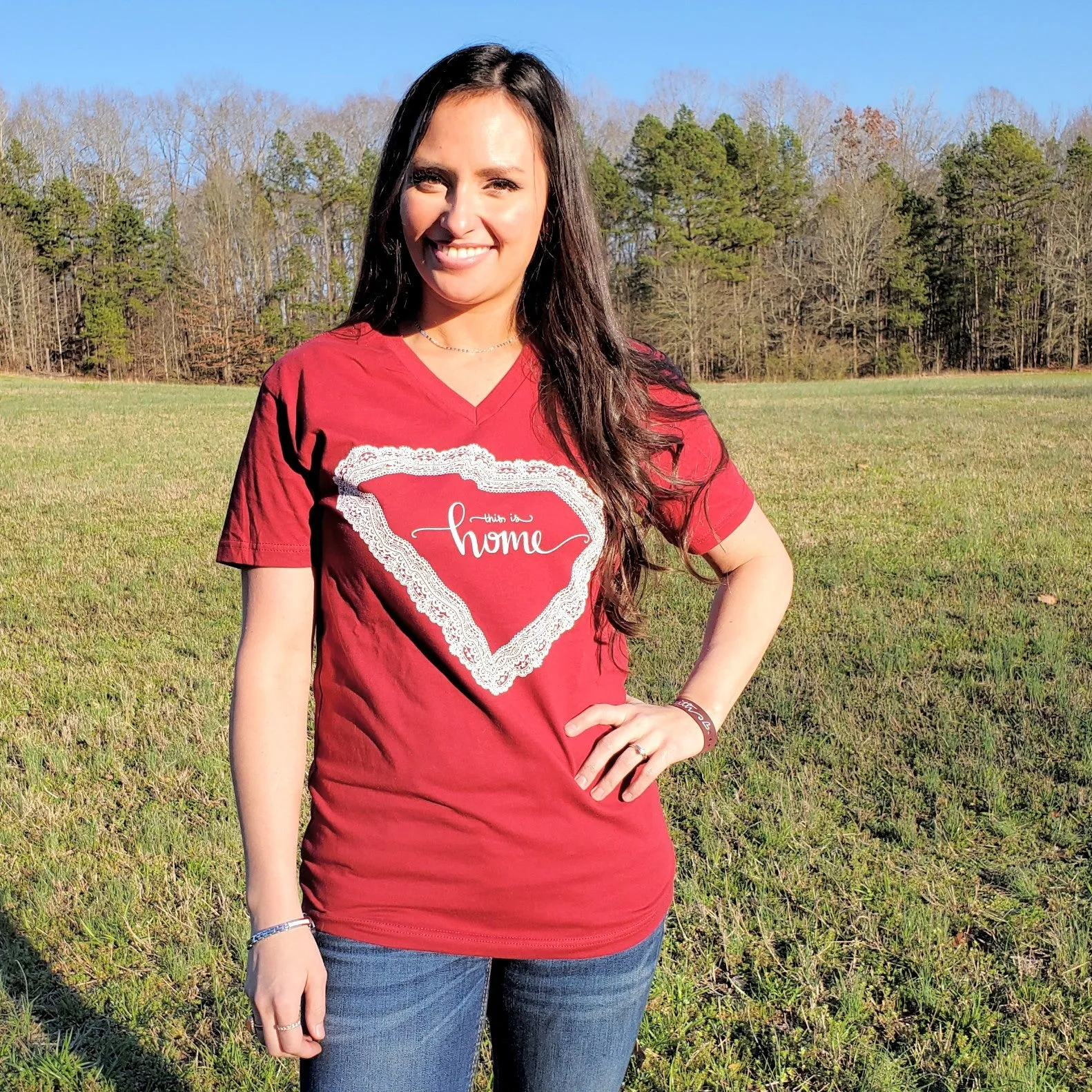 State of Lace - SC "USC" V-Neck