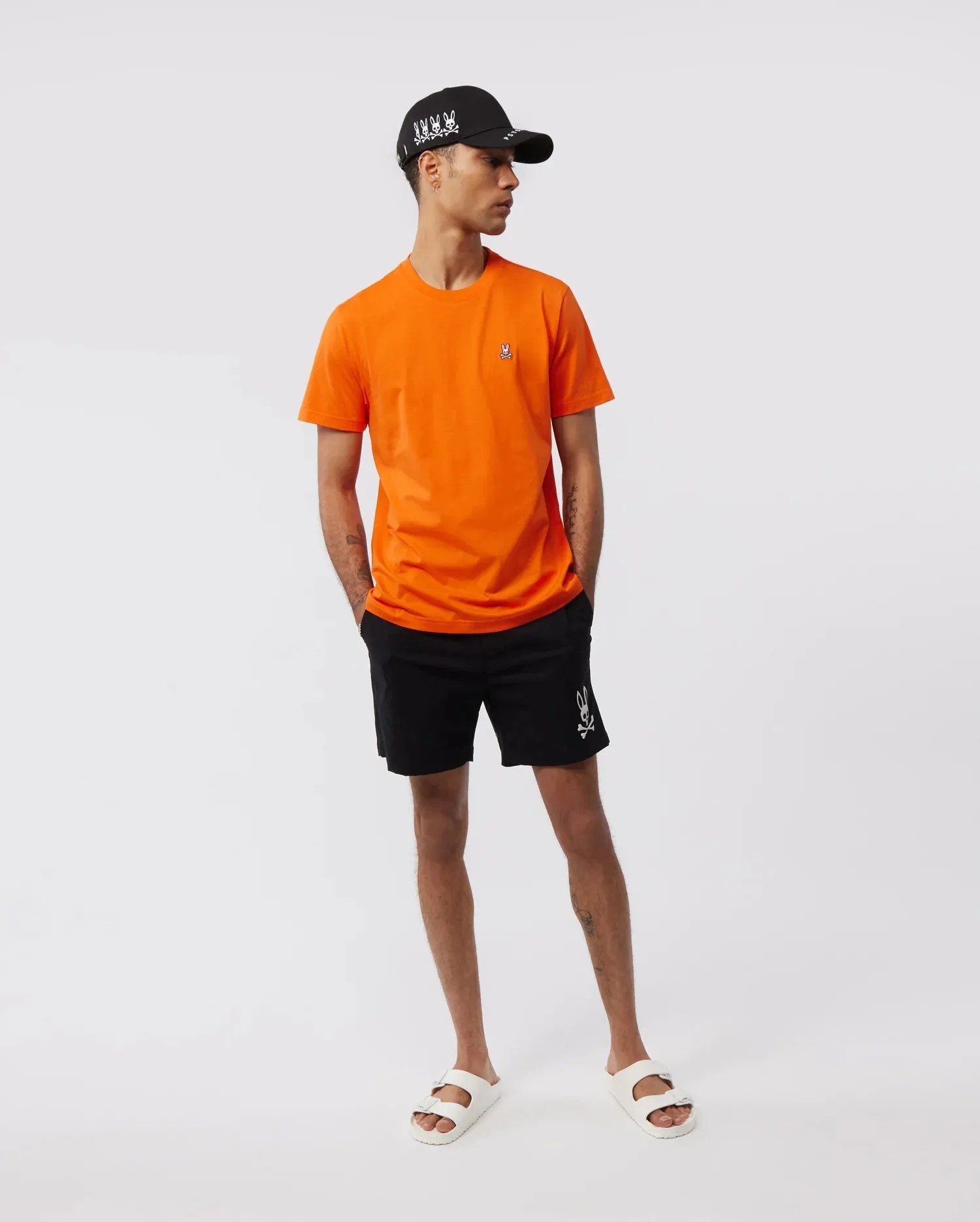 Stoke Embroidered Swim Trunks Black
