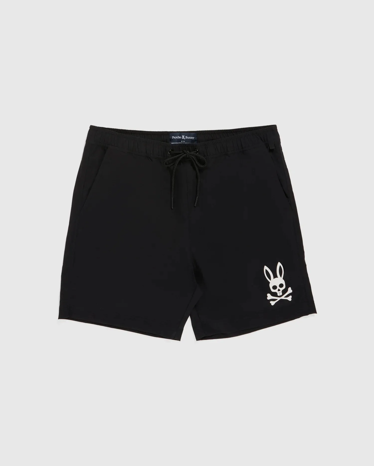 Stoke Embroidered Swim Trunks Black