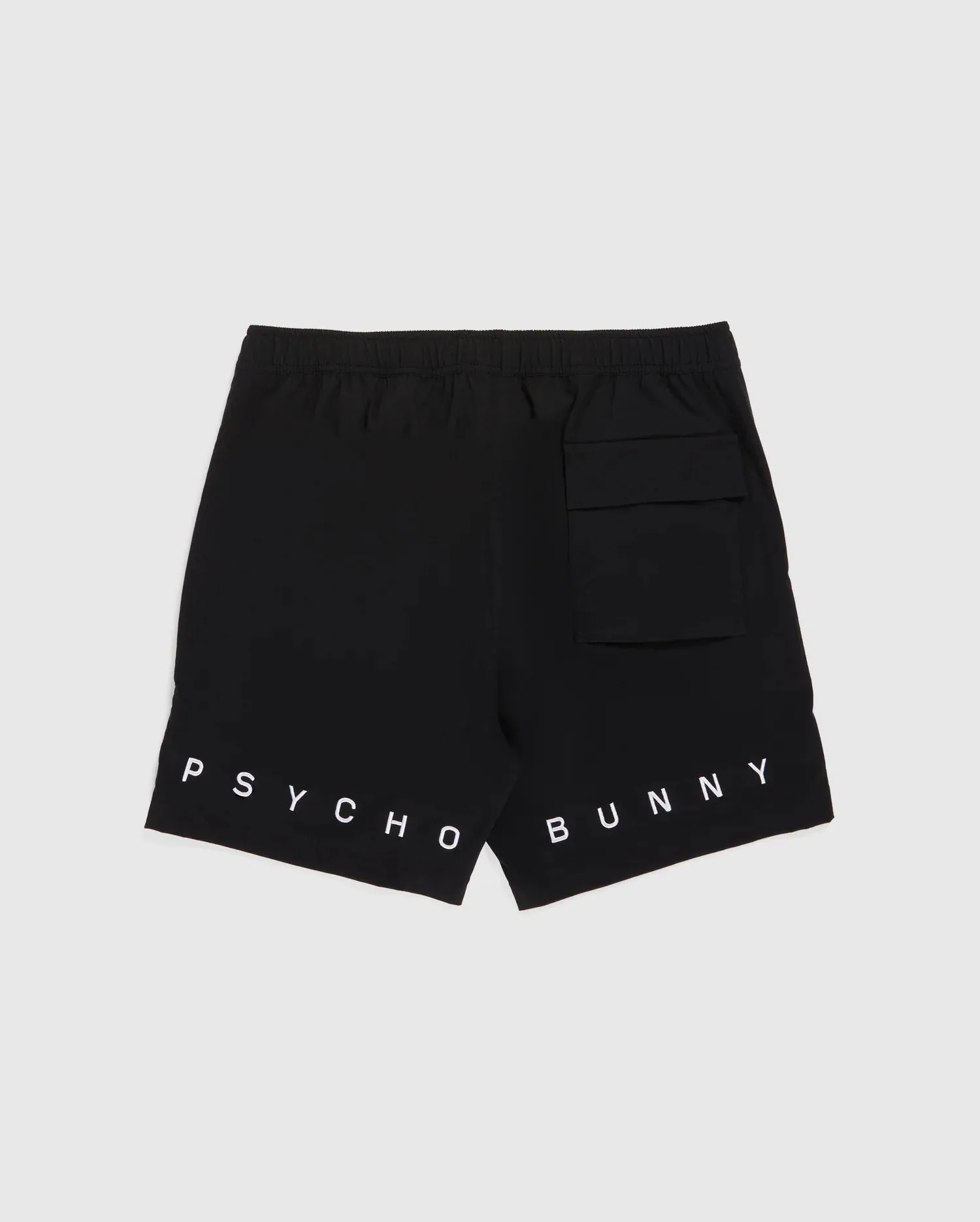 Stoke Embroidered Swim Trunks Black