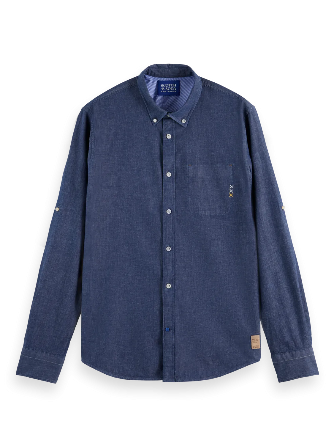 Stretch Chambray Shirt in Indigo