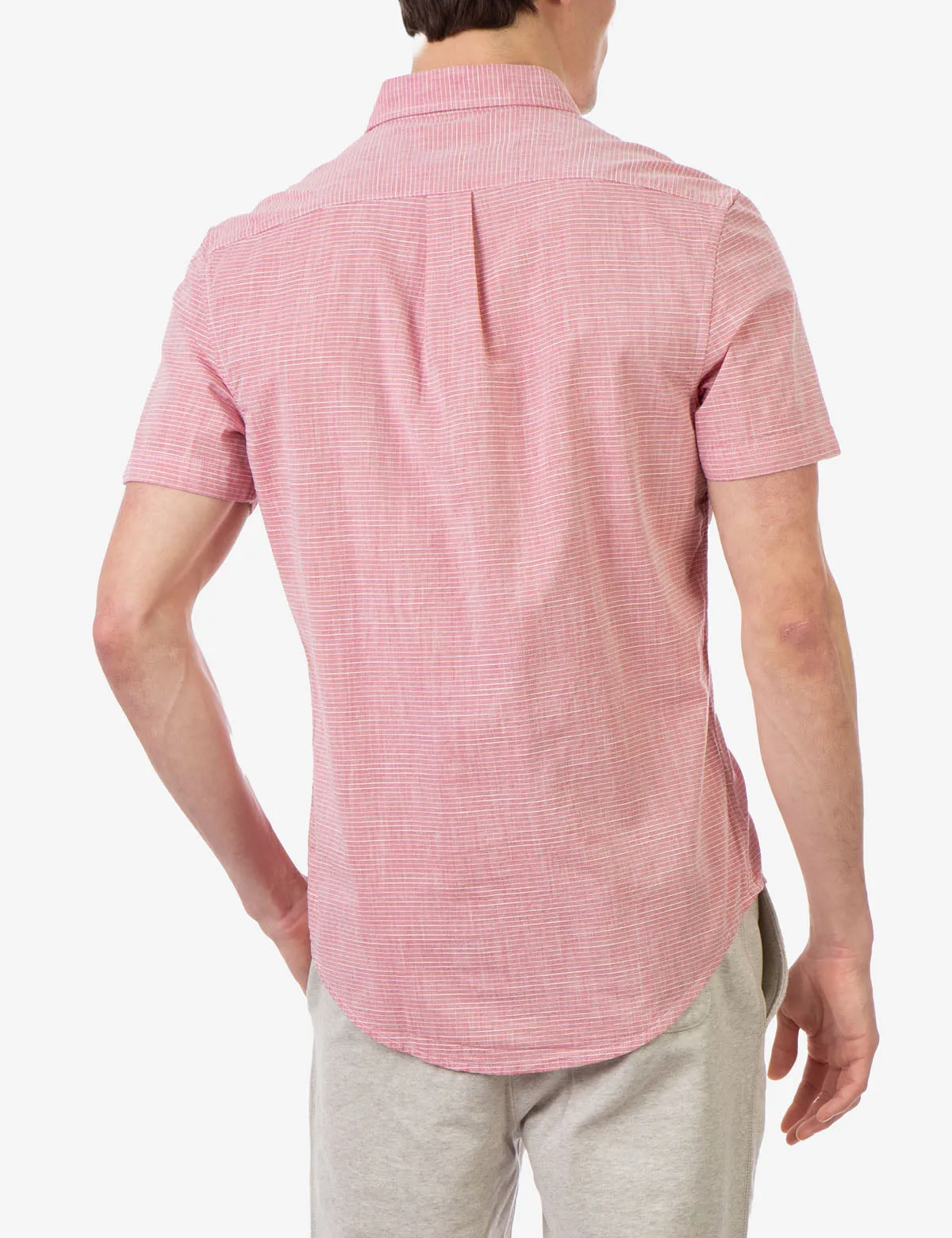 STRIPE SLUB SHORT SLEEVE SHIRT