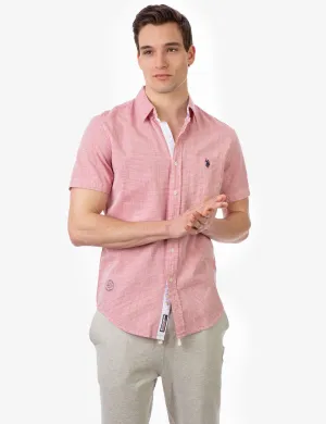 STRIPE SLUB SHORT SLEEVE SHIRT