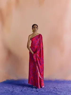 Studio Rigu   I   Womenswear, Western Parker One Shoulder Dress Red/Yellow/Pink/Blue Srdd022
