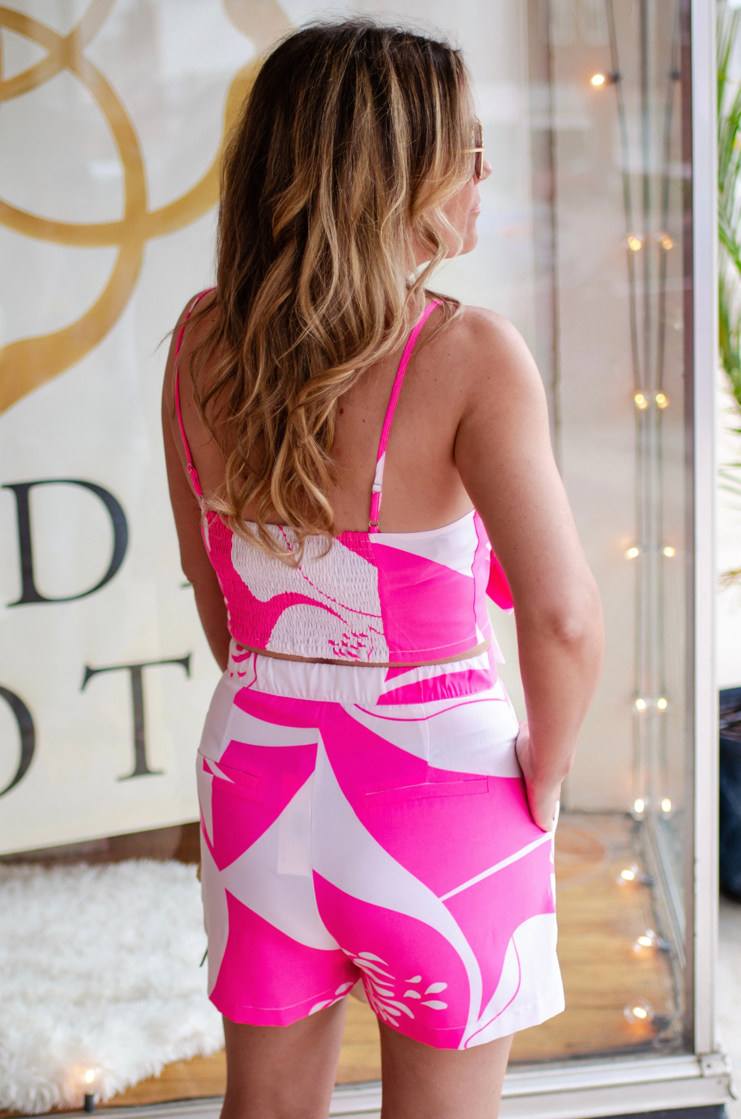 Summer Romance Bow Top in Pink