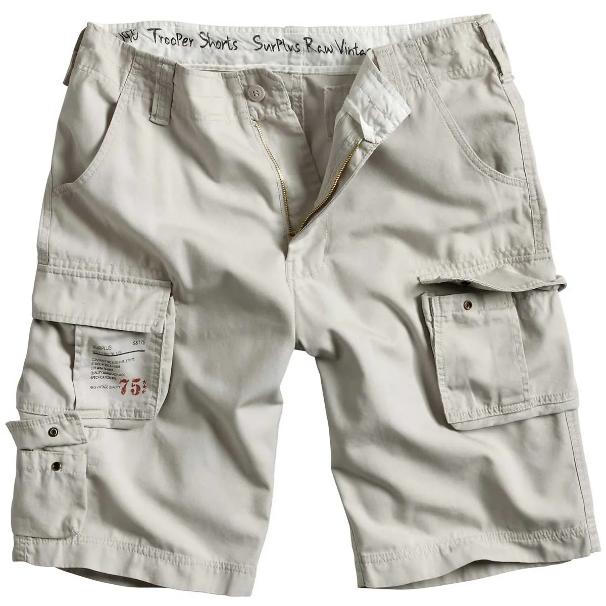 Surplus Mens Trooper Shorts Off White