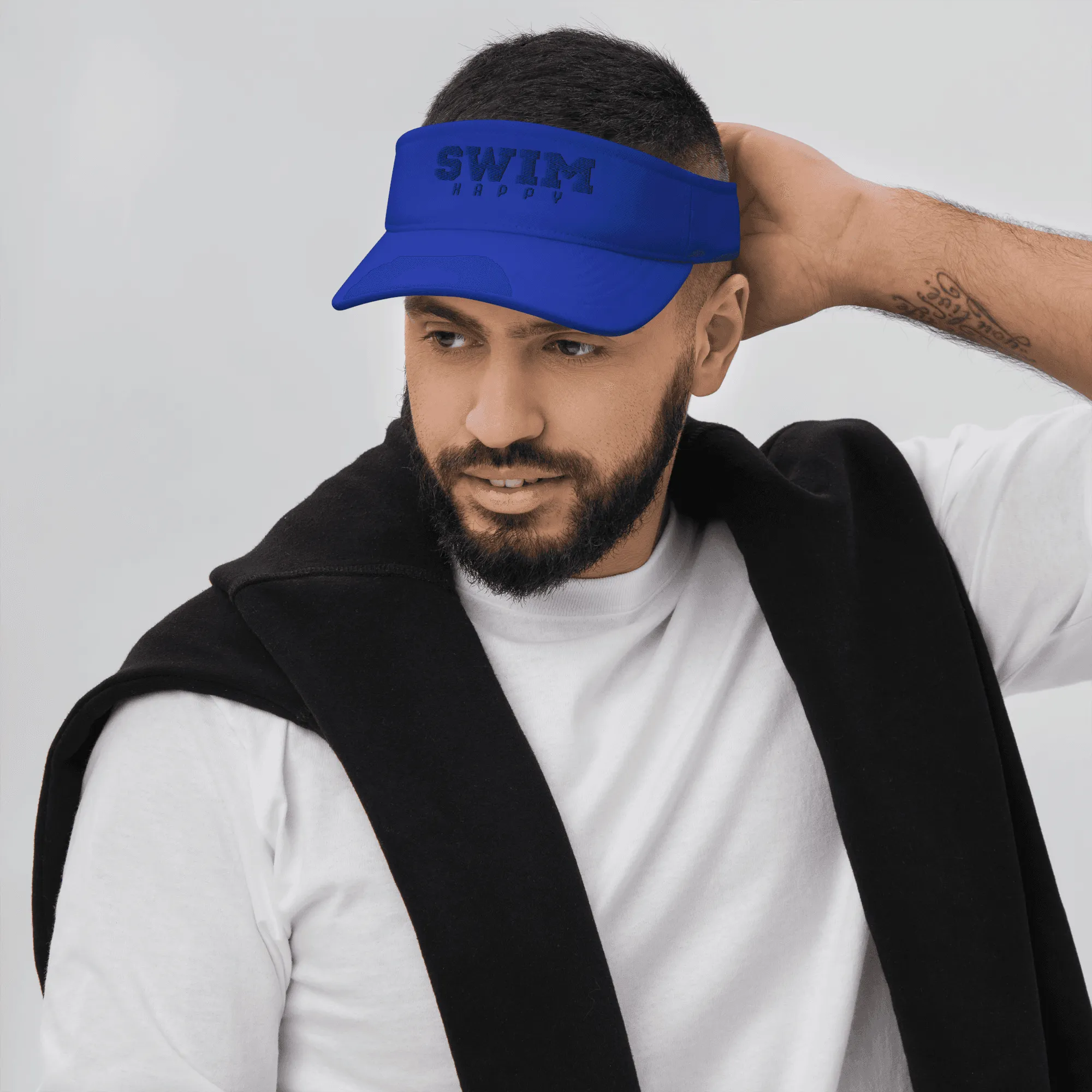 Swim Visor Swim Happy Embroidered Flexfit