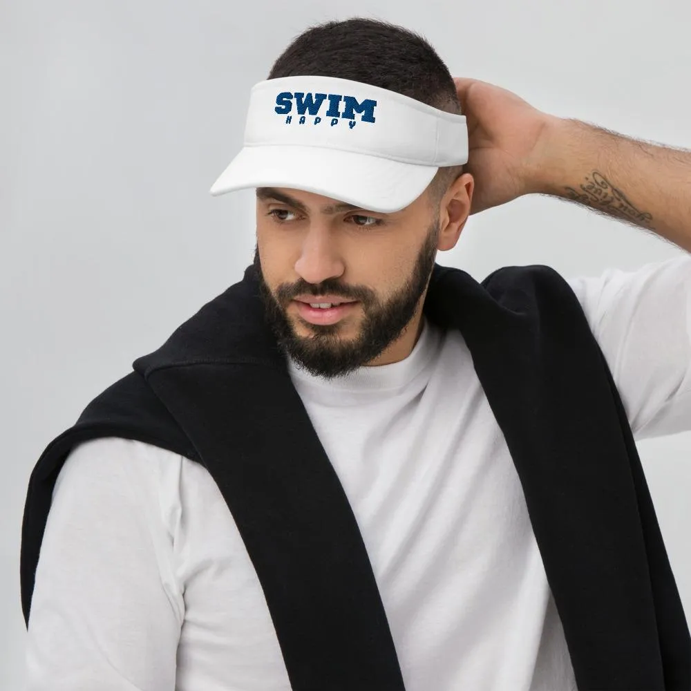 Swim Visor Swim Happy Embroidered Flexfit