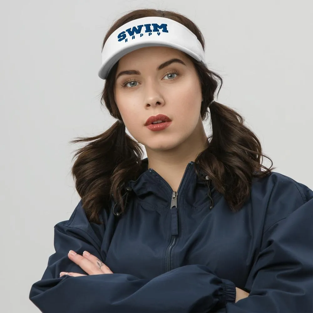 Swim Visor Swim Happy Embroidered Flexfit