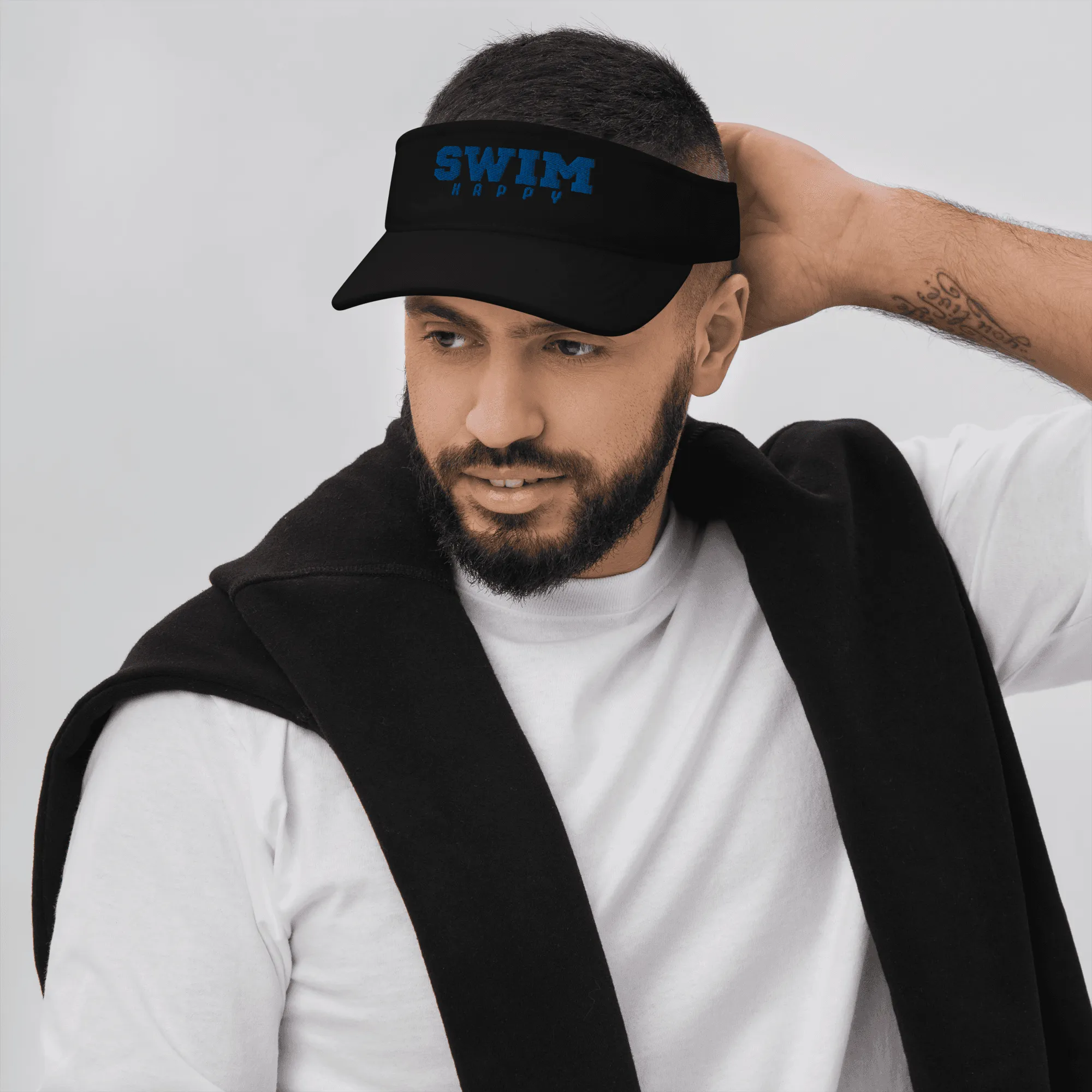 Swim Visor Swim Happy Embroidered Flexfit