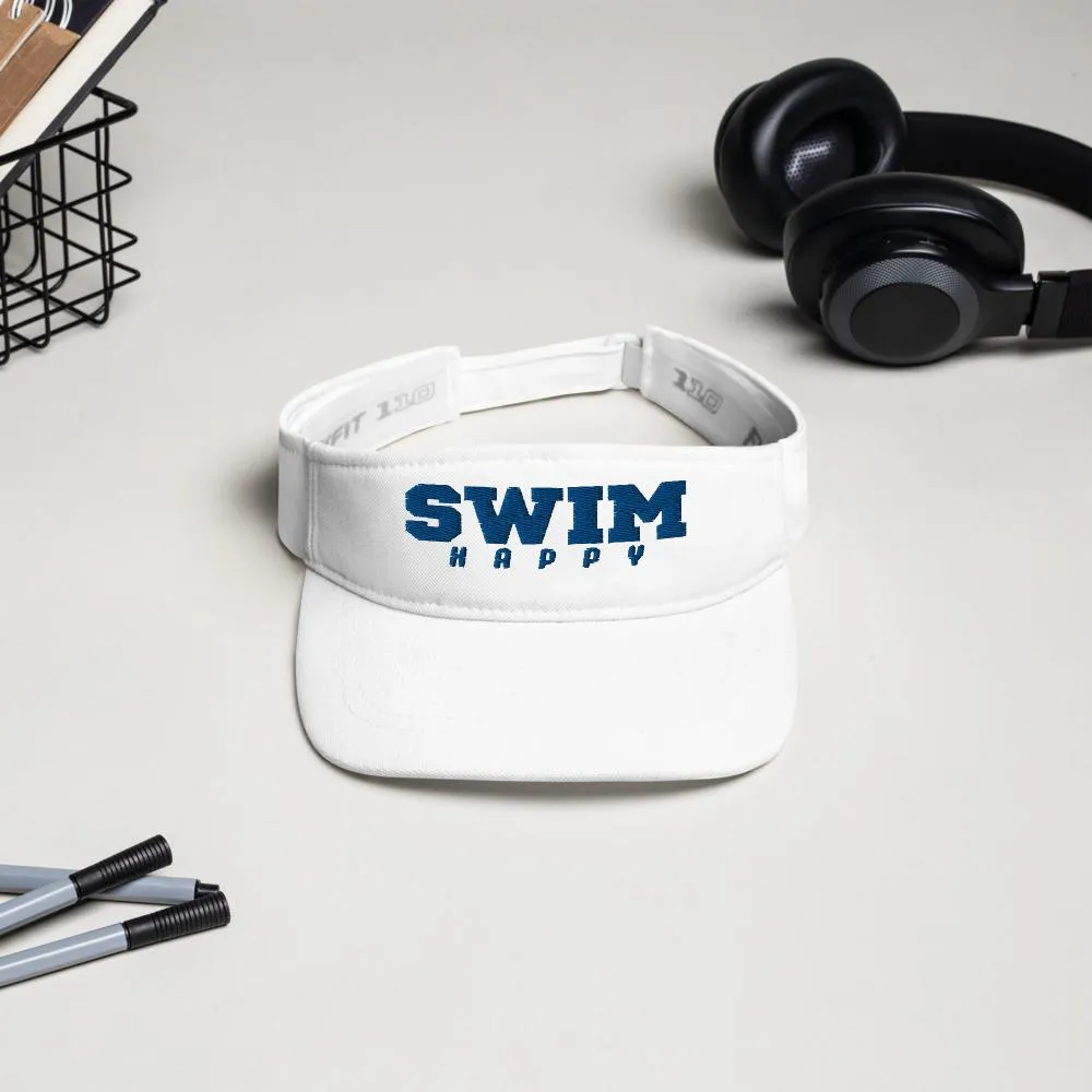 Swim Visor Swim Happy Embroidered Flexfit