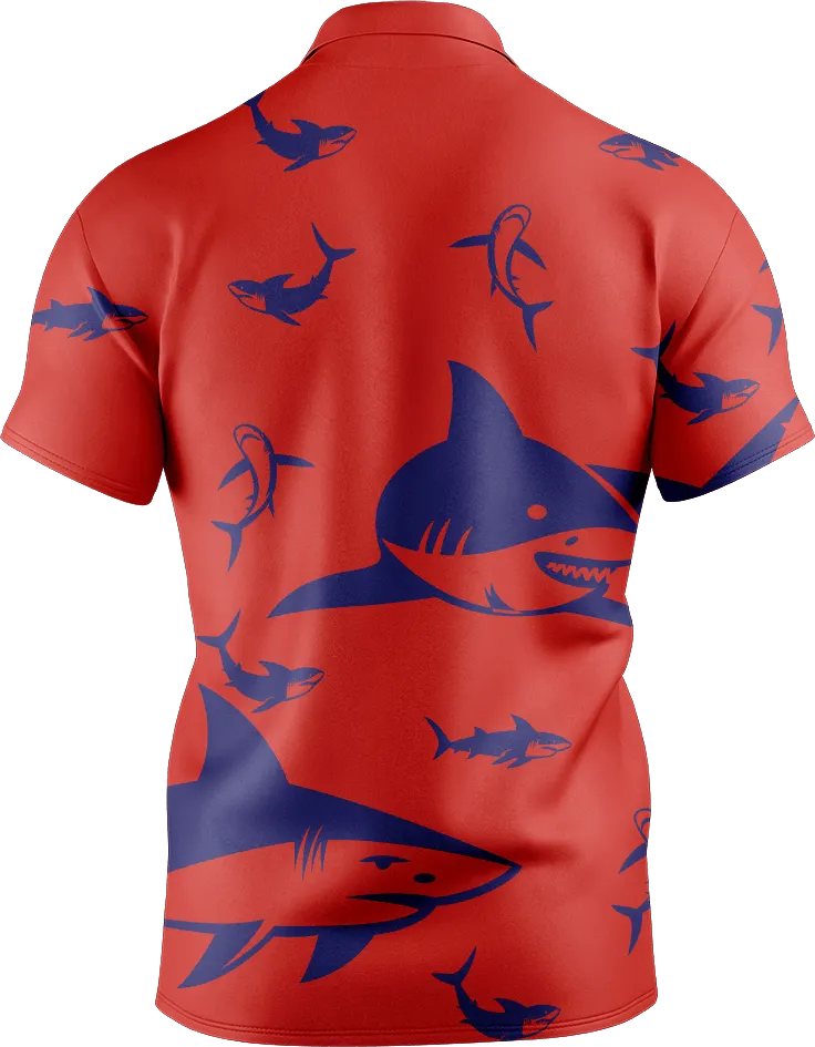 Swim With Sharks Men's Short Sleeve Polo Clearance