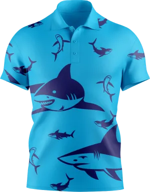 Swim With Sharks Men's Short Sleeve Polo Clearance
