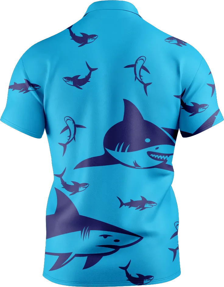 Swim With Sharks Men's Short Sleeve Polo