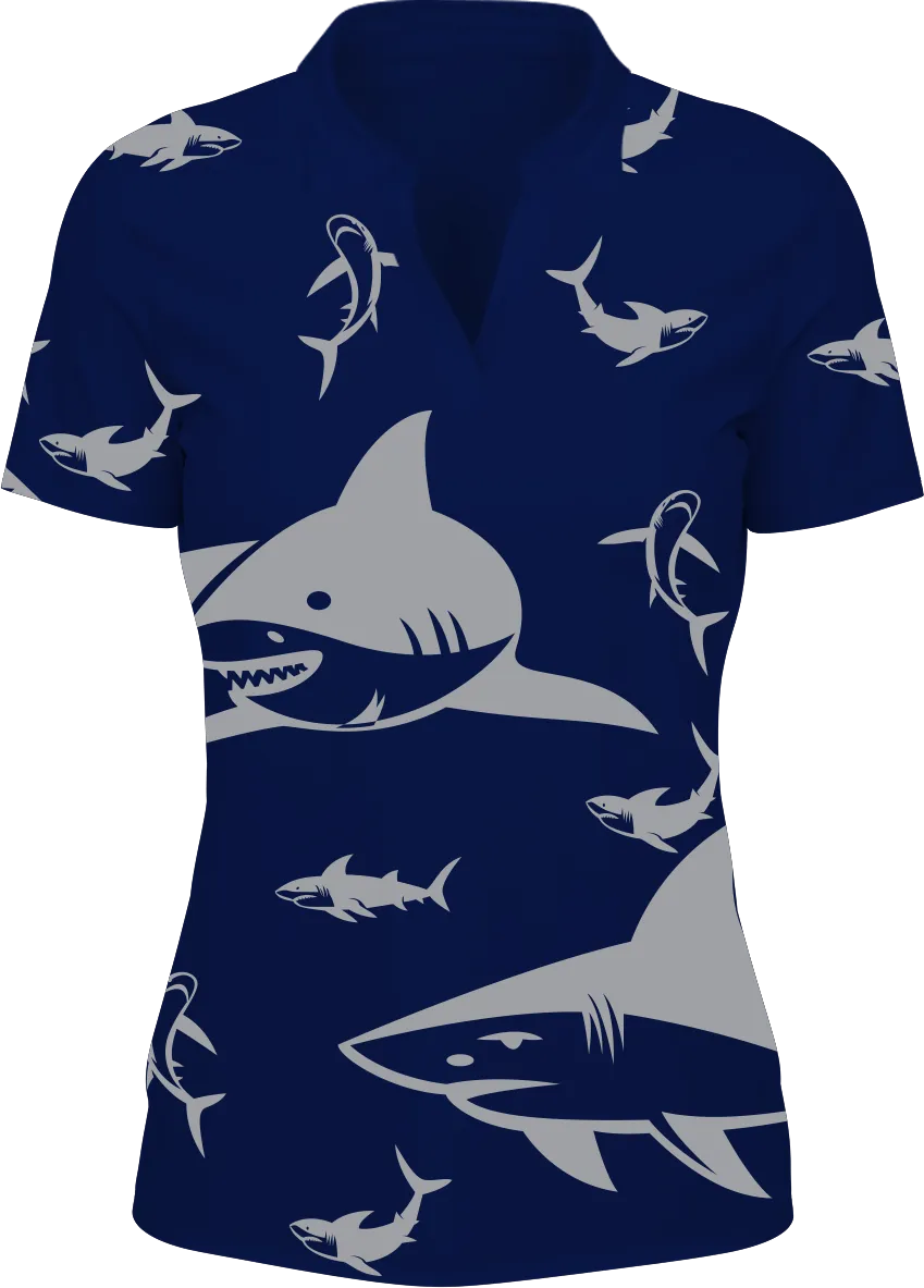 Swim With Sharks Men's Short Sleeve Polo