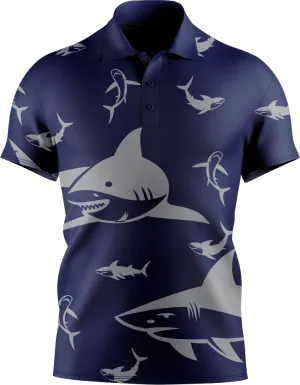 Swim With Sharks Men's Short Sleeve Polo