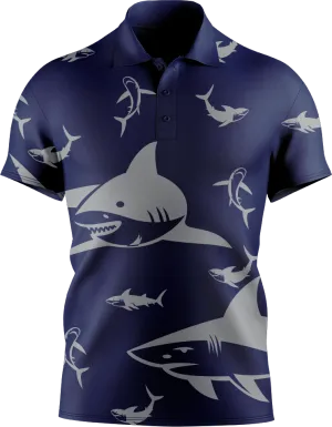 Swim With Sharks Men's Short Sleeve Polo