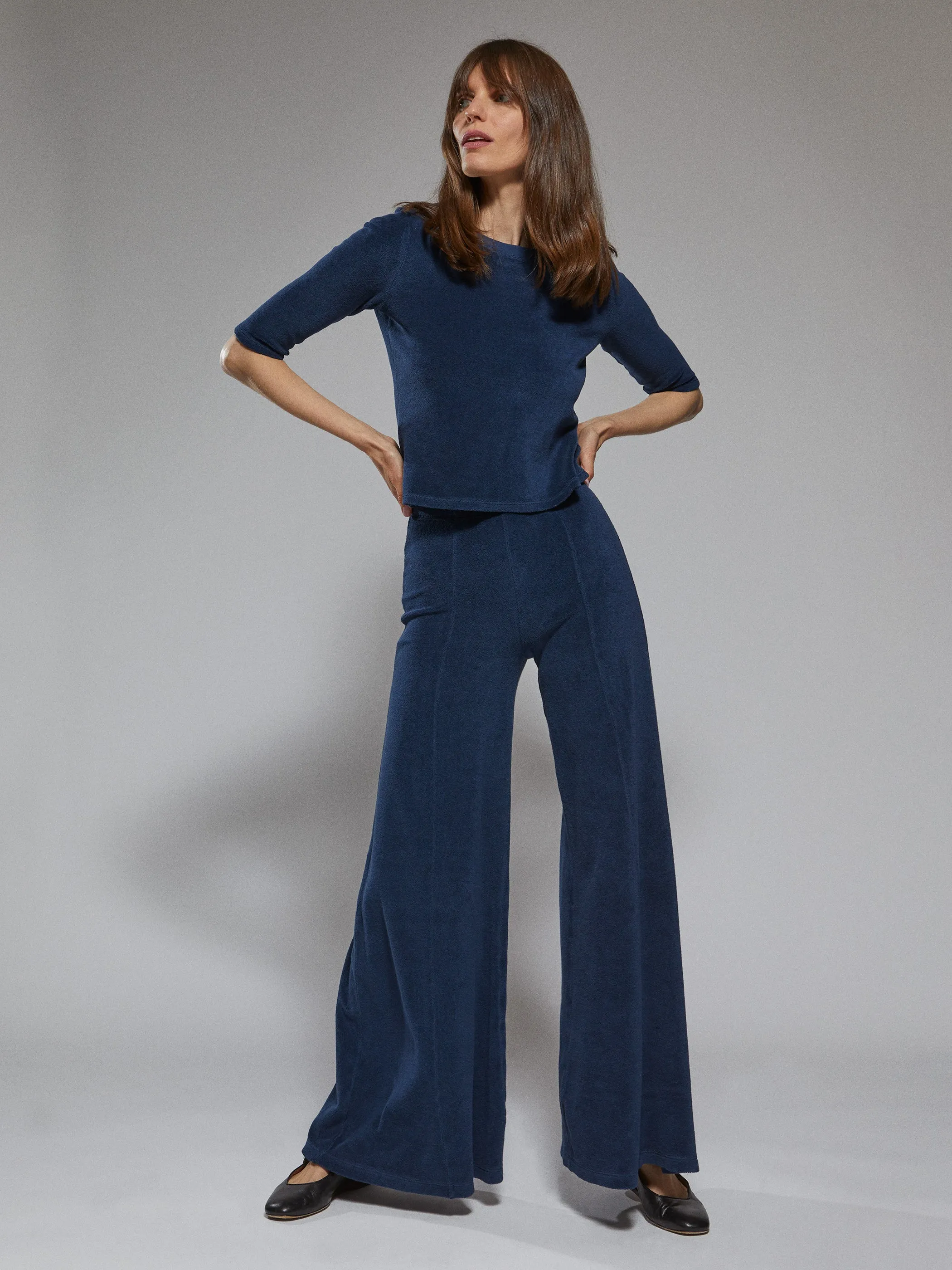 The Megalo Palazzo Pants in Terry
