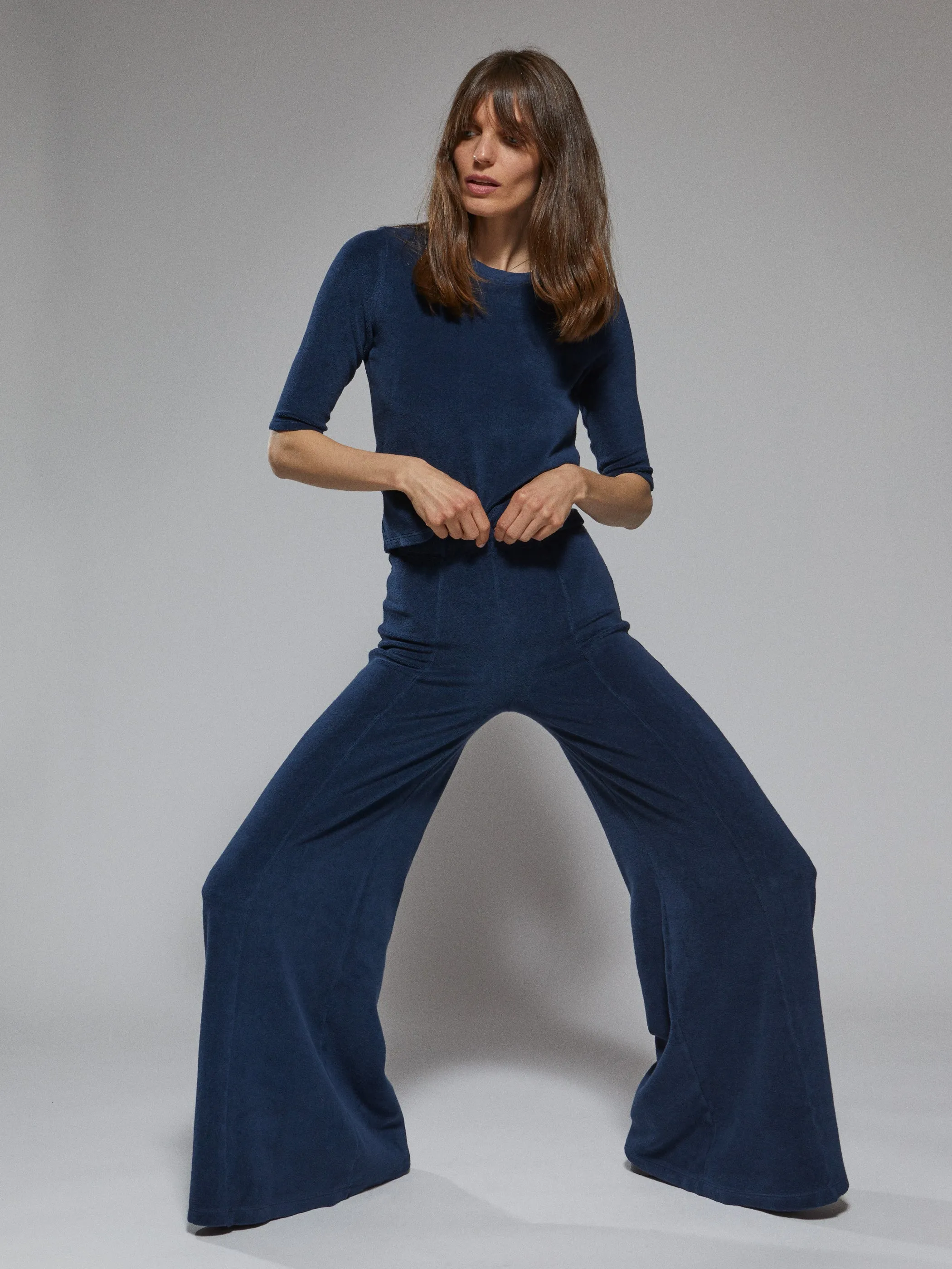 The Megalo Palazzo Pants in Terry