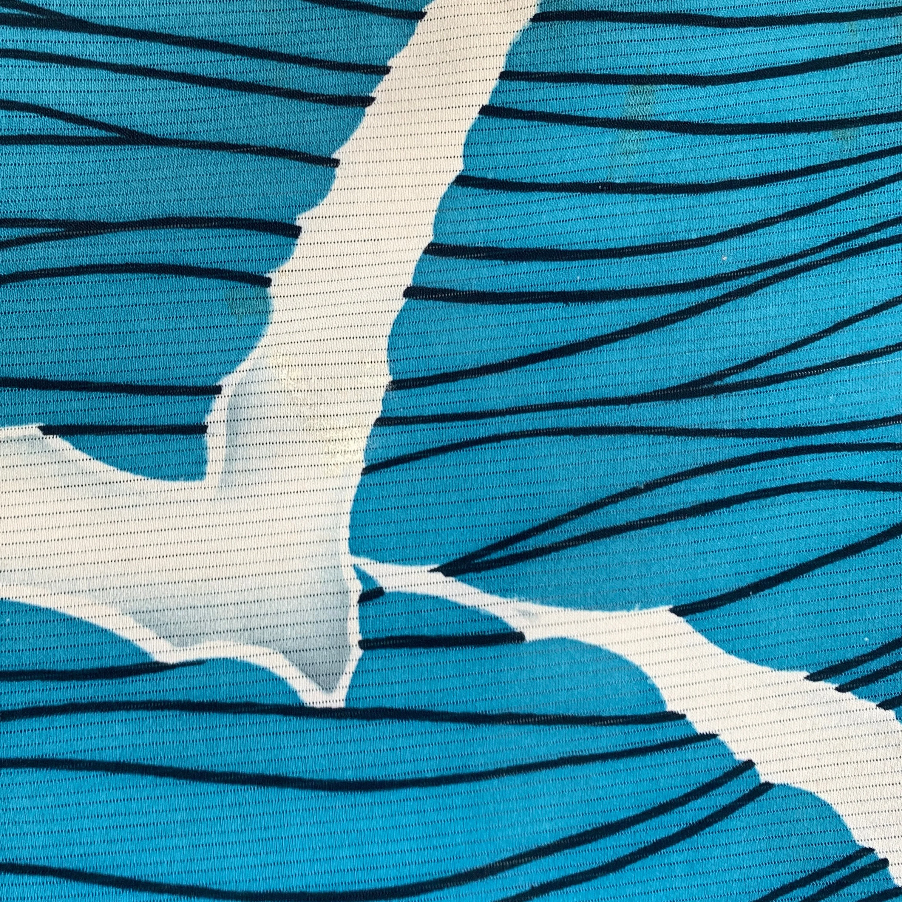 Turquoise Abstract Summer Kimono