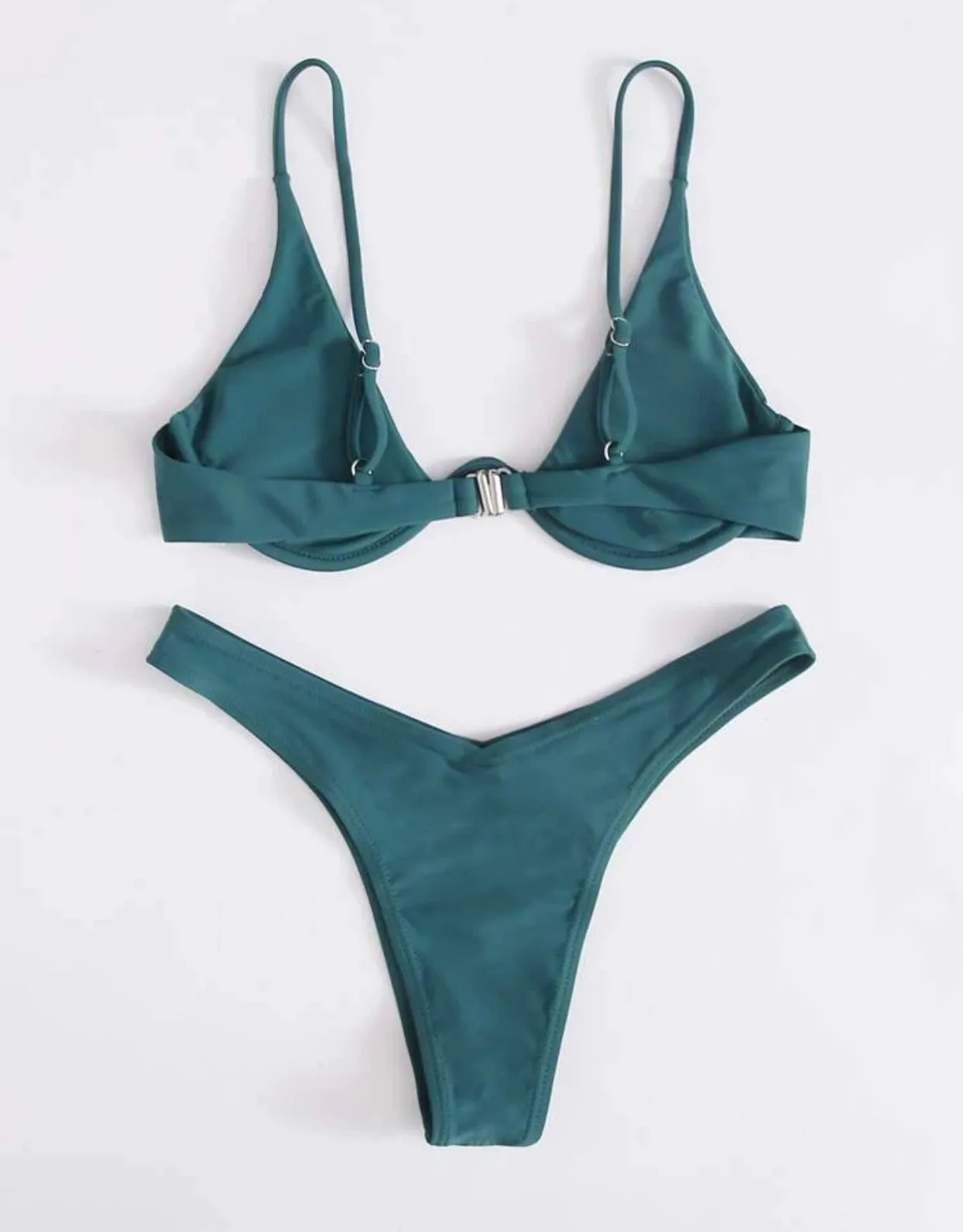 Underwire high leg bikini swimsuit