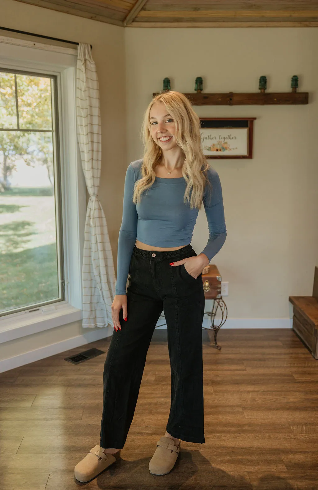 VENICE BRAIDED BLACK JEAN BY IVY & CO