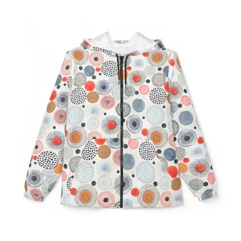 Vibrant Abstract Pattern Windbreaker Jacket
