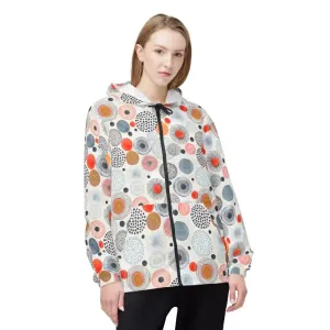 Vibrant Abstract Pattern Windbreaker Jacket