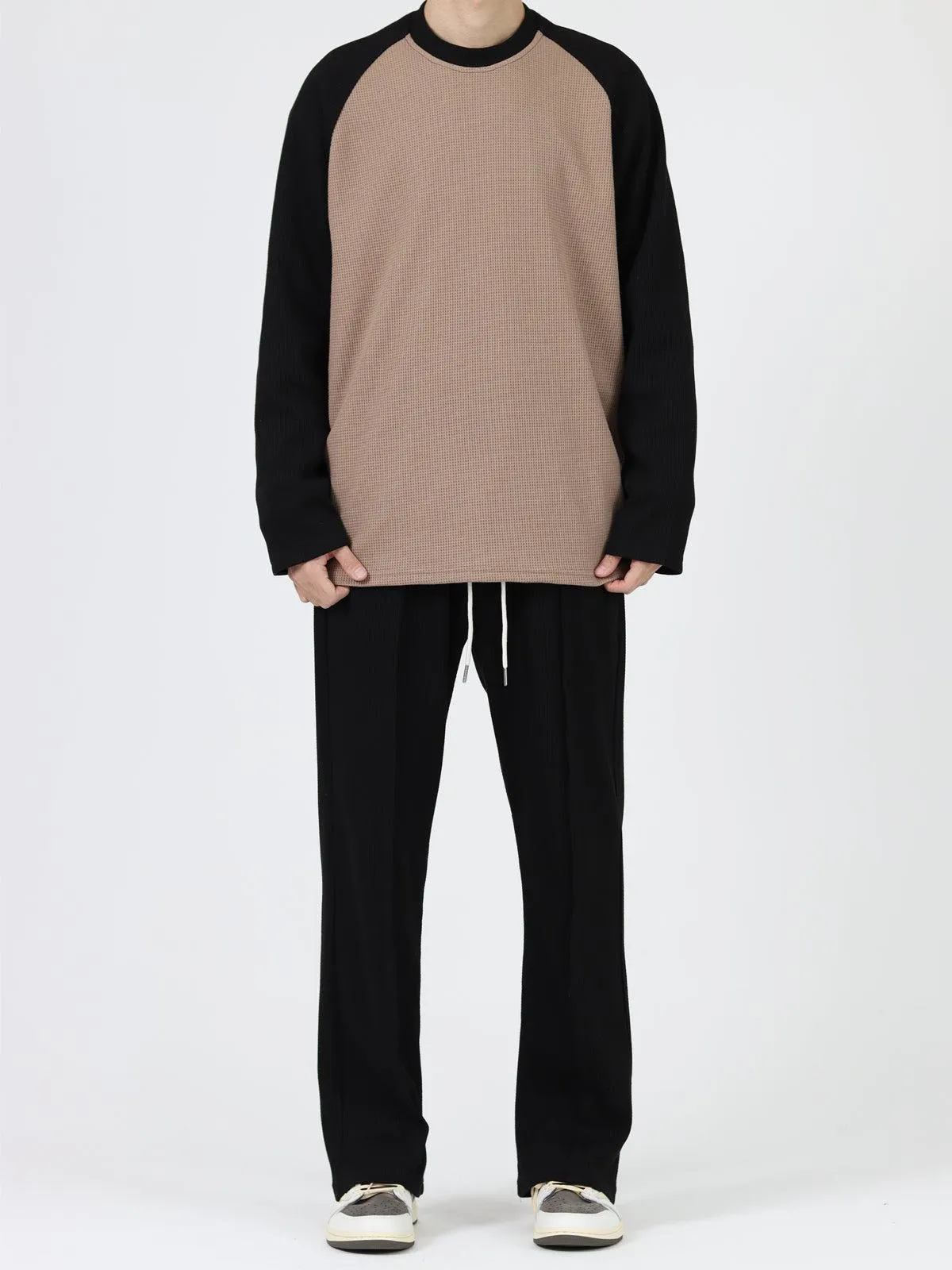 Waffle Flared Casual Pants