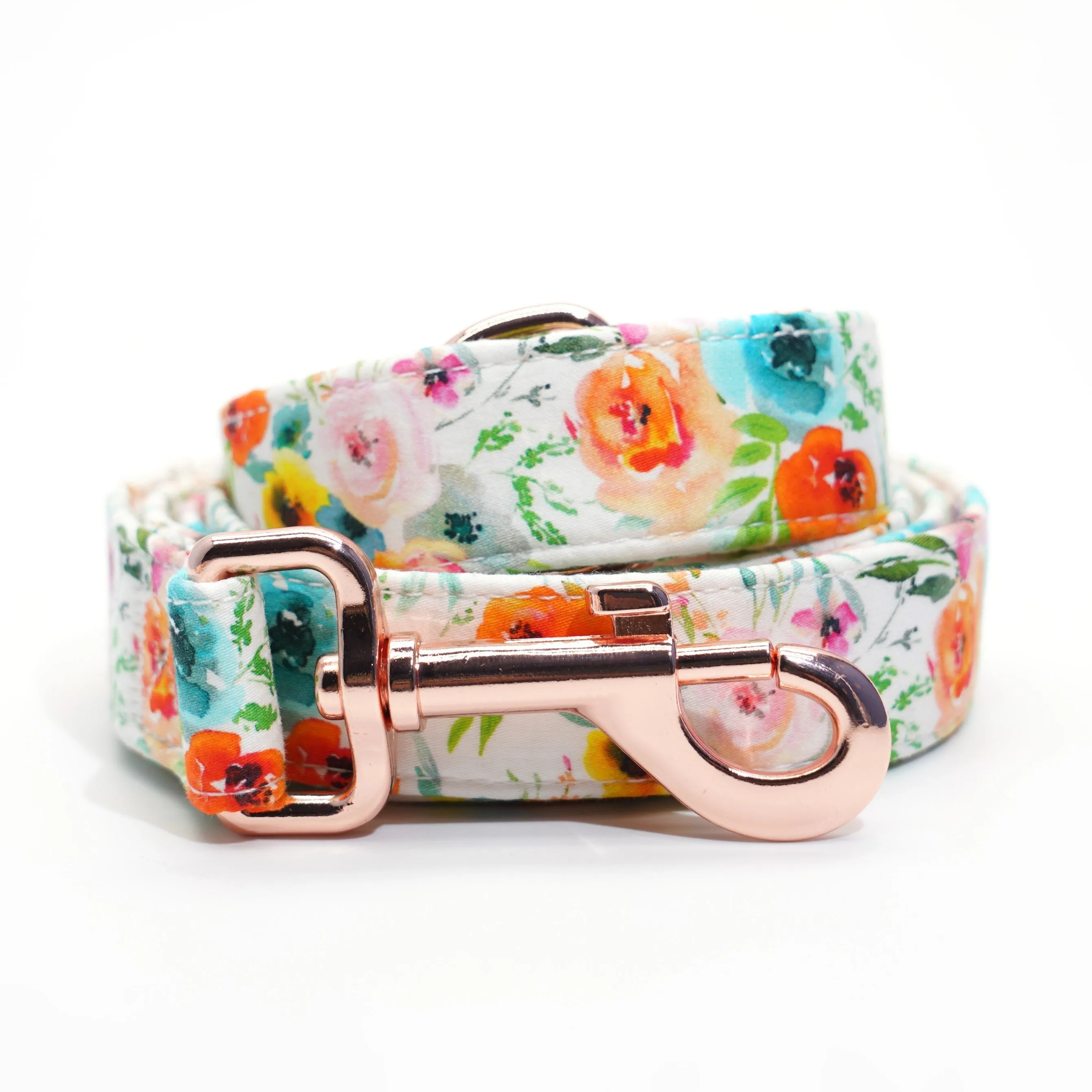 Watercolor Floral Bow Collar | Personalized Bow Collar And Leash