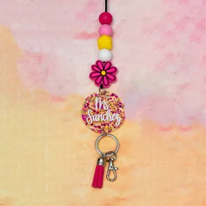 Wild Thing Glitter Acrylic Lanyard