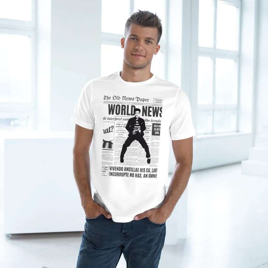 World News ELVIS Unisex Deluxe T-shirt (White w/black)