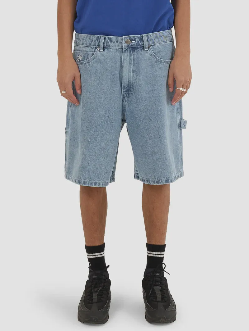 Worship Supplies Cat Burglar Carpenter Denim Short - Spirit Blue
