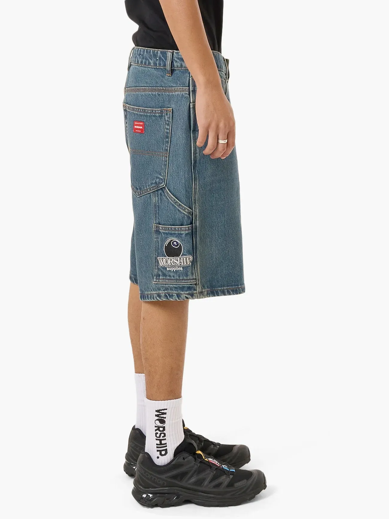 Worship Try Again Carpenter Short Dirty Mid Blue