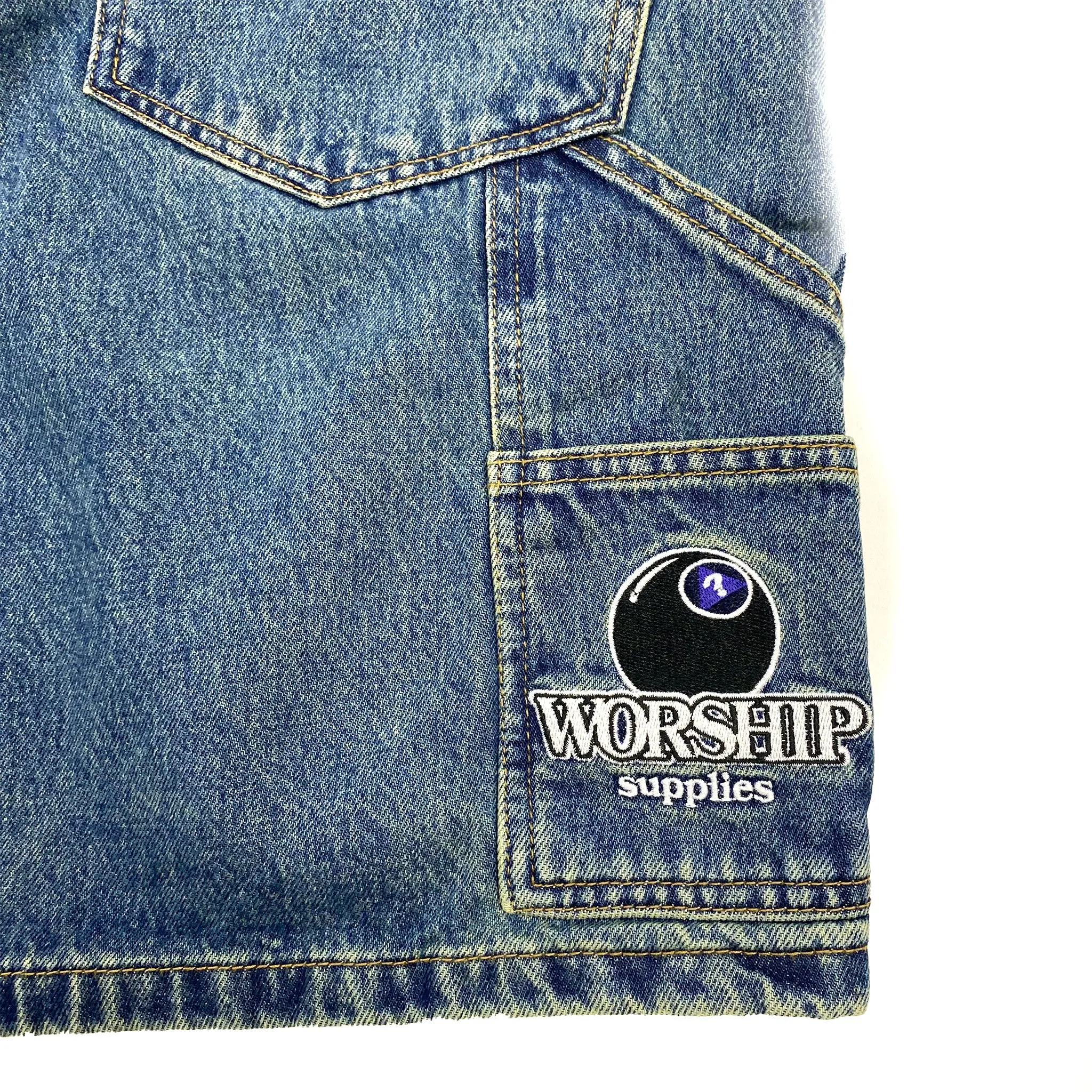Worship Try Again Carpenter Short Dirty Mid Blue