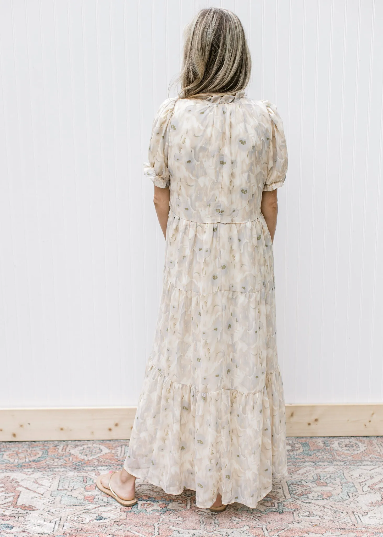 X Watercolor Picture Floral Maxi