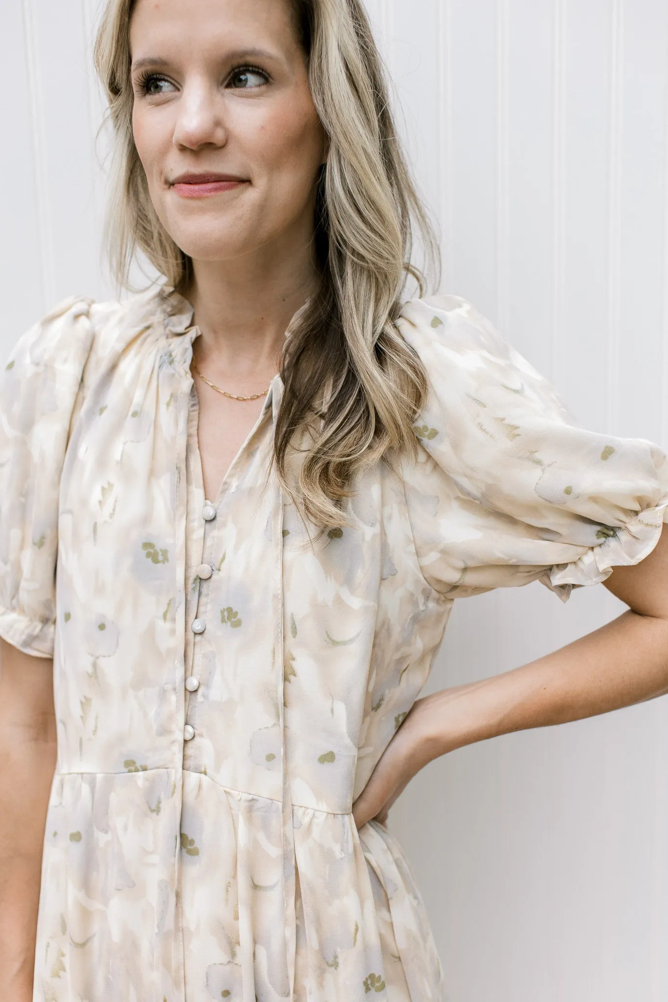 X Watercolor Picture Floral Maxi