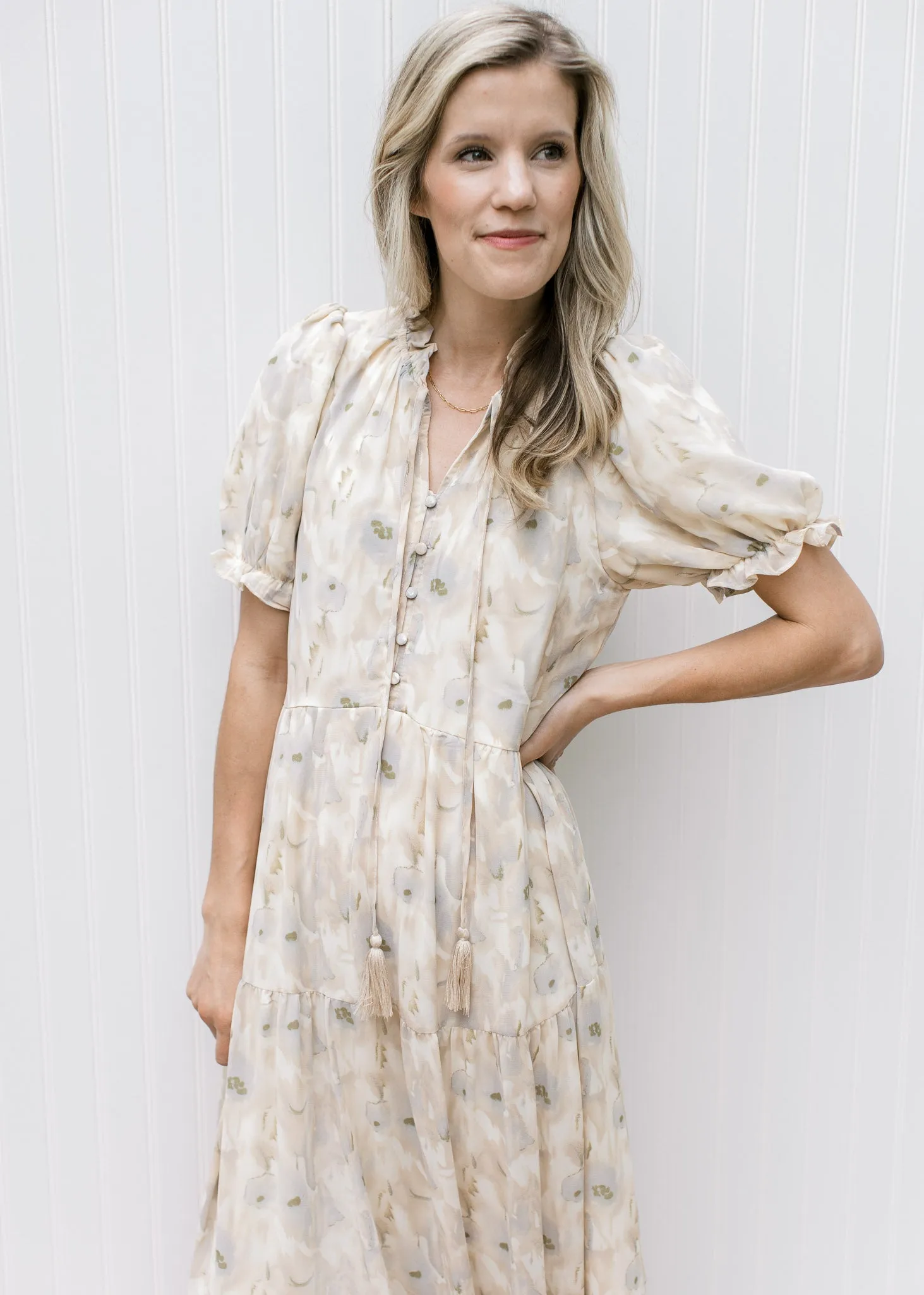 X Watercolor Picture Floral Maxi